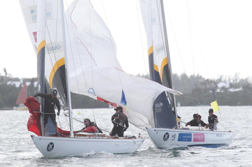 Swinton vs Barker in the repechage round at the Argo Group Gold Cup © Christian van Hoorn