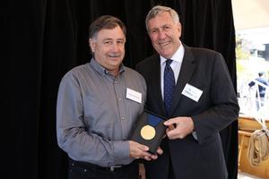 NSW Maritime Medal 2015 Winner Peter Hunter with The Hon. Duncan Gay, Minister for Roads, Maritime and Freight. - 2015  NSW Maritime Medal Awards photo copyright NSW Maritime taken at  and featuring the  class