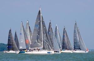Fleet in action at the 2014 Brewin Dolphin Commodores’ Cup, Cowes photo copyright Rick Tomlinson / RORC taken at  and featuring the  class