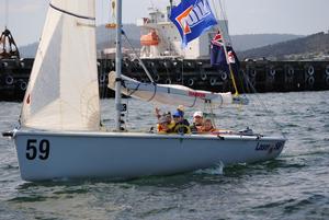 SB20 crew in the Sail Past photo copyright  Peter Campbell taken at  and featuring the  class