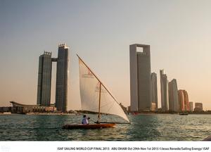 Dhow racing in Abu Dhabi - 2015 ISAF Sailing World Cup photo copyright  Jesus Renedo / Sailing Energy http://www.sailingenergy.com/ taken at  and featuring the  class