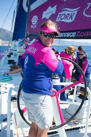 Sally Barkow, back in charge. SCA at the Genoa Boat Show 2015. photo copyright Guy Nowell taken at  and featuring the  class