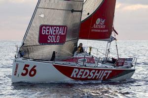 Redshift skipper makes his mark on the Generali Solo. Third in the overall ranking going into the first offshore race then dominating the top three. photo copyright Alexis Courcoux taken at  and featuring the  class
