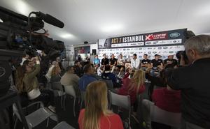 Skippers Press Conference - Act 7 - Istanbul, Turkey. - 2015 Extreme Sailing Series photo copyright Mark Lloyd http://www.lloyd-images.com taken at  and featuring the  class