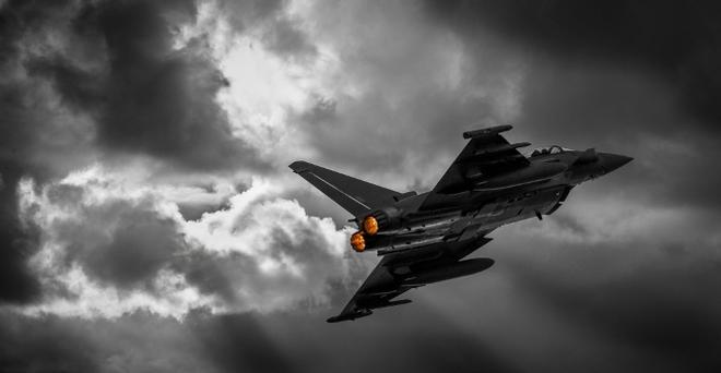 Typhoon soars into the skies. - An investigation with BAE Systems © Ray Troll