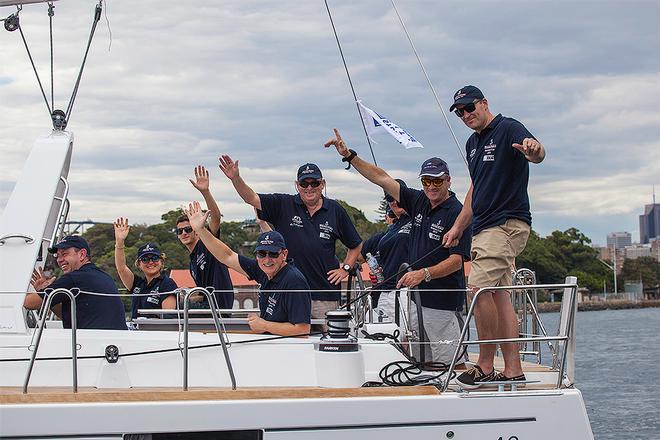 All set for a great day out on the water with this enthusiastic crew. - 2015 Beneteau Cup ©  John Curnow