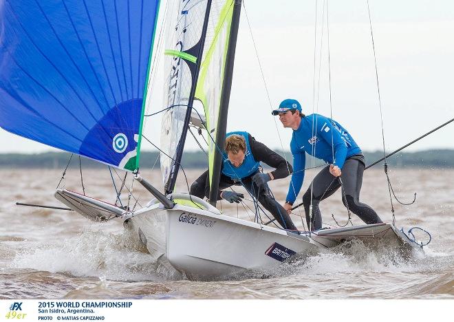 Dylan Fletcher and Alain Sign - 2015 49er and 49erFX World Championships © Matias Capizzano http://www.capizzano.com