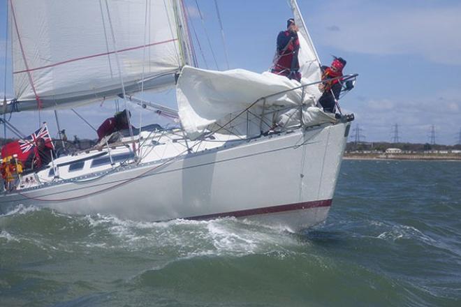 2-Head to wind, sails down © Practical Boat Owner
