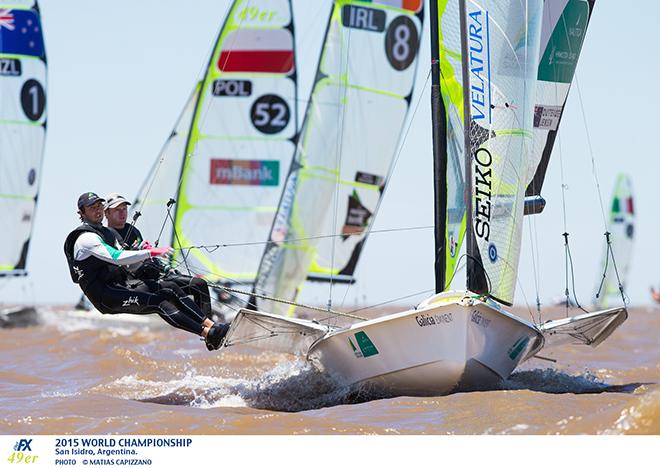 Nathan Outteridge (NSW) and Iain Jensen (NSW)  - 2015 49er World Championship © Matias Capizzano http://www.capizzano.com