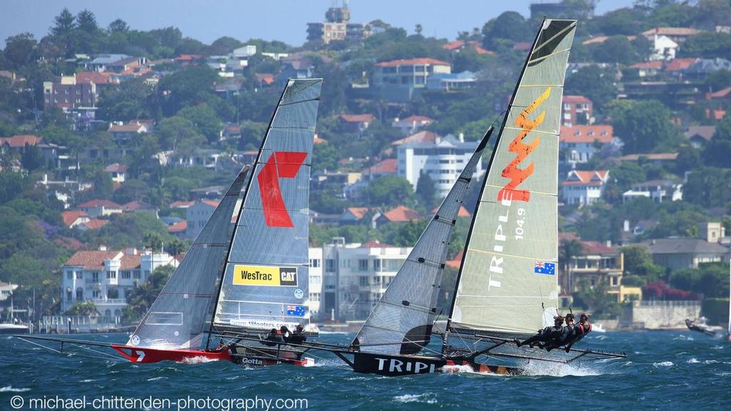 18ft Skiffs, Sydney Harbour, November 1, 2015 photo copyright Michael Chittenden  taken at  and featuring the  class