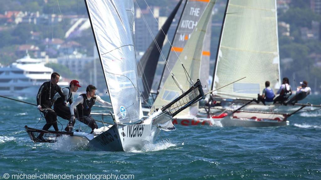  - 18ft Skiffs, Sydney Harbour, November 1, 2015 photo copyright Michael Chittenden  taken at  and featuring the  class