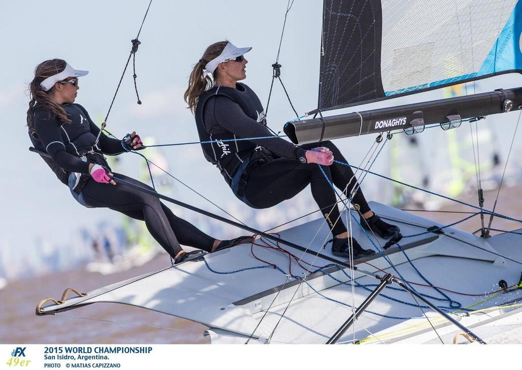 Alex Maloney and Molly Meech - Day 5, 49er and 49erFX Worlds Argentina © Matias Capizzano http://www.capizzano.com