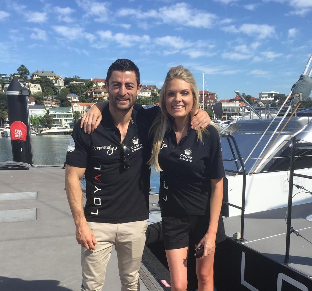 Erin Molan with Loyal team member Anthony Minichiello photo copyright Anna Wallin taken at  and featuring the  class