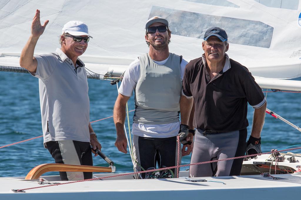 Winners of the 2015 Etchells Australian Championship that was held in Adelaide – John Bertrand, Jake Newman and Billy Browne. - 2016 Etchells Australian Championship photo copyright Kylie Wilson/positiveimage.com.au taken at  and featuring the  class