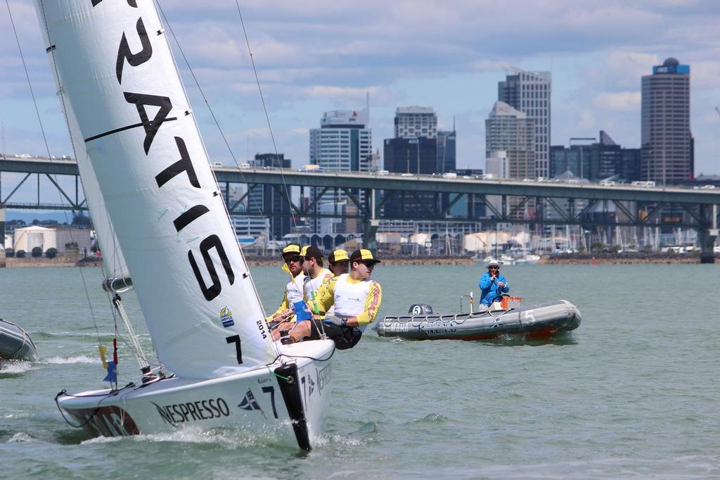 Chris Steele took the honours on Day 1 of the NZ Match Racing Champs © RNZYS Media