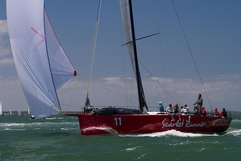 Bernie_Kaaks_Robert Date had a good weekend in Scarlet Runner with line honours in every race. photo copyright Bernie Kaaks taken at  and featuring the  class