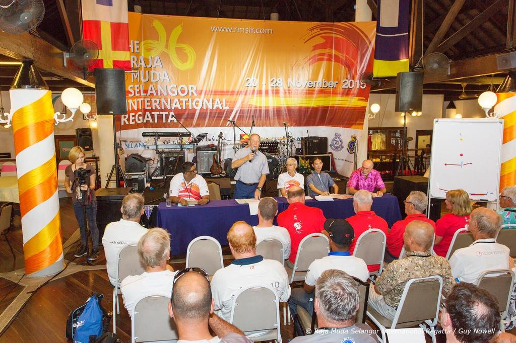 Skippers' Briefing. Raja Muda Selangor International Regatta 2015 © Guy Nowell / RMSIR