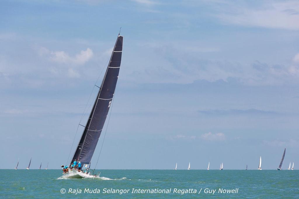 Windsikher hightails it after the rest of the fleet (Class 1 start last). Penang - Langkawi Race, Raja Muda Selangor International Regatta 2015 © Guy Nowell / RMSIR