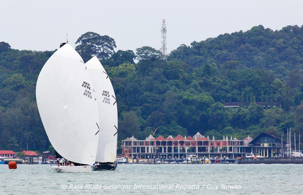 Racing in front of the RLYC (under redevelopment). Langkawi Inshore Races, Raja Muda Selangor International Regatta 2015 photo copyright Guy Nowell / RMSIR taken at  and featuring the  class