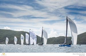 Bronenosec Sailing Team leads the way - 2015 RC44 Virgin Gorda Cup photo copyright Martinez Studio taken at  and featuring the  class