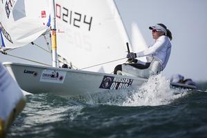 2015 Laser Women's Radial World Championship. Mussanah. Oman - Day 5 of racing - Anne-Marie Rindom (DEN) photo copyright Mark Lloyd http://www.lloyd-images.com taken at  and featuring the  class
