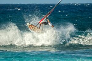 Bergeron tweaking one out - 2015 NoveNove Maui Aloha Classic photo copyright American Windsurfing Tour / Sicrowther taken at  and featuring the  class