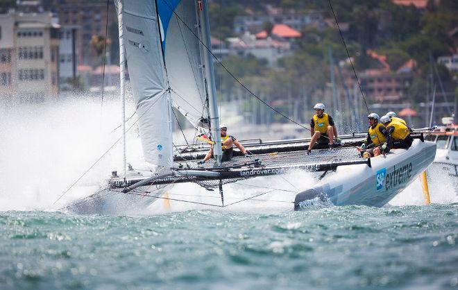 SAP Extreme Sailing Team push hard to take second place in Sydney and in the 2015 Series - 2015 Extreme Sailing Series © Lloyd Images