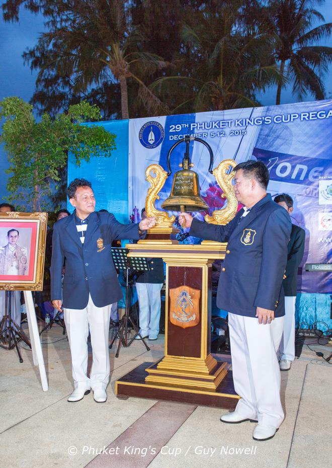 Ring the bell! The Regatta is officially 'on'. Phuket King's Cup 2015 © Guy Nowell / Phuket King's Cup