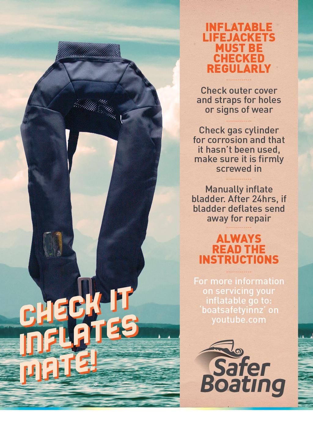 For the first time, simple guidelines for self-servicing inflatable lifejackets © Maritime New Zealand