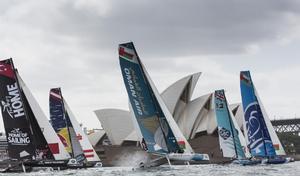 Day 3 of racing in Sydney Harbour close to the shore. - Extreme Sailing Series Sydney photo copyright Mark Lloyd http://www.lloyd-images.com taken at  and featuring the  class