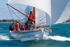 Tim Phillips' son Will (49er star) driving, Sister. - 2015 Couta Boat Australian Championship photo copyright  Alex McKinnon Photography http://www.alexmckinnonphotography.com taken at  and featuring the  class