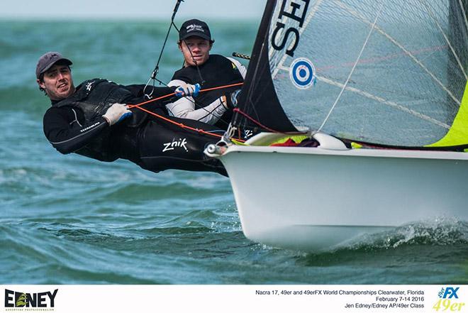 Nathan Outteridge (NSW) and Iain Jensen (NSW) - 2016 Nacra 17, 49er and 49erFX World Championships in Clearwater, Miami © Jen Edney