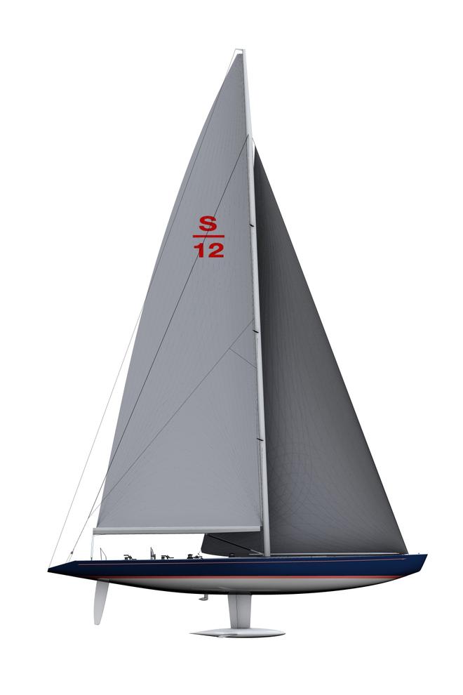 Super 12 sail plan - 3D rendering of a Super 12. Rendering courtesy of Farr Yacht Design © Lake Eyre Yacht Club