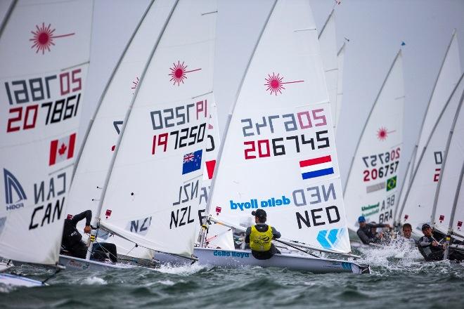 Fleet in action - 2016 ISAF Sailing World Cup Miami © Richard Langdon /Ocean Images http://www.oceanimages.co.uk