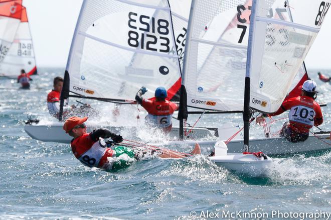 Sean Herbert (U16 - NZL) is having a great regatta and is in second place overall. - 2015 Bic O'pen World Cup ©  Alex McKinnon Photography http://www.alexmckinnonphotography.com