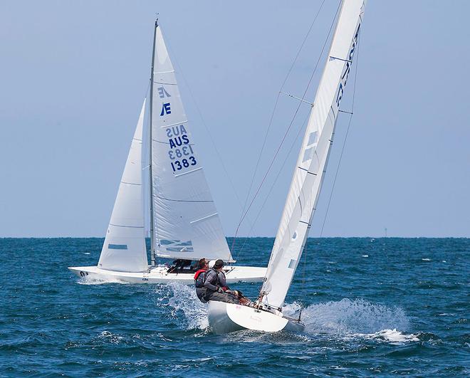Vendetta - Another young owner/driver, James Bacon and crew of Justin Strickland and Michael Round. - 2016 Etchells Australian Championship ©  John Curnow