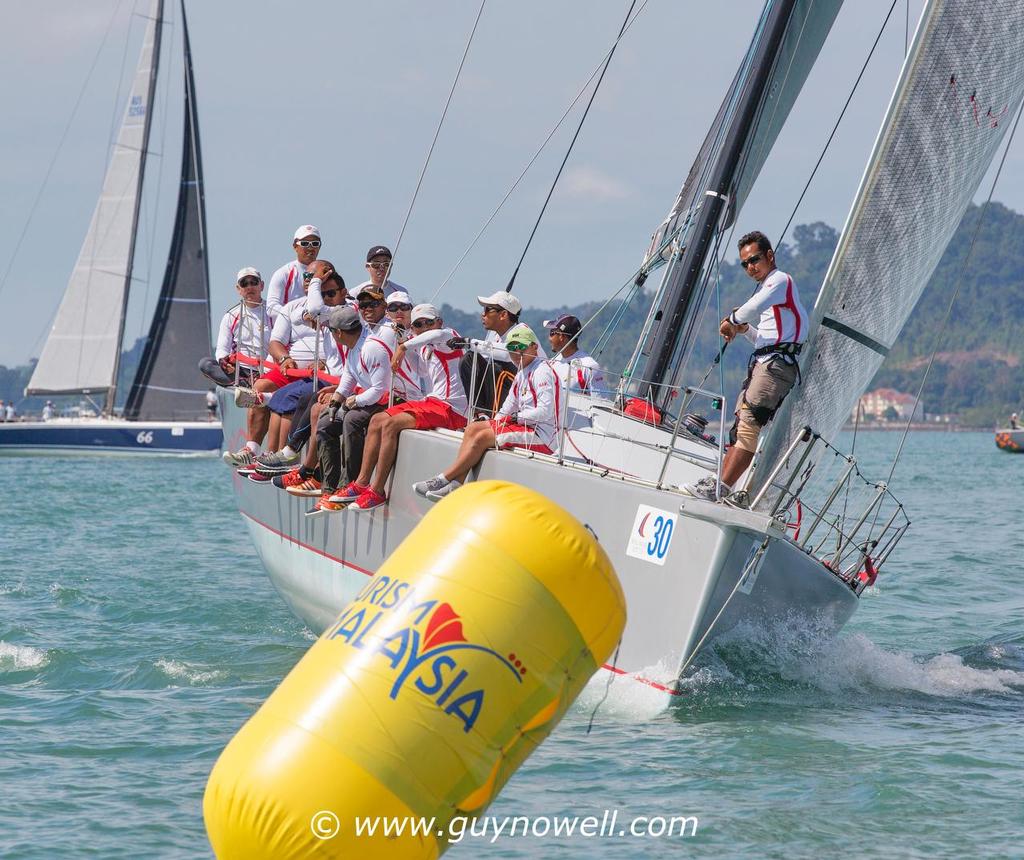 Emagine at the pin end. Royal Langkawi International Regatta 2016. photo copyright Guy Nowell http://www.guynowell.com taken at  and featuring the  class