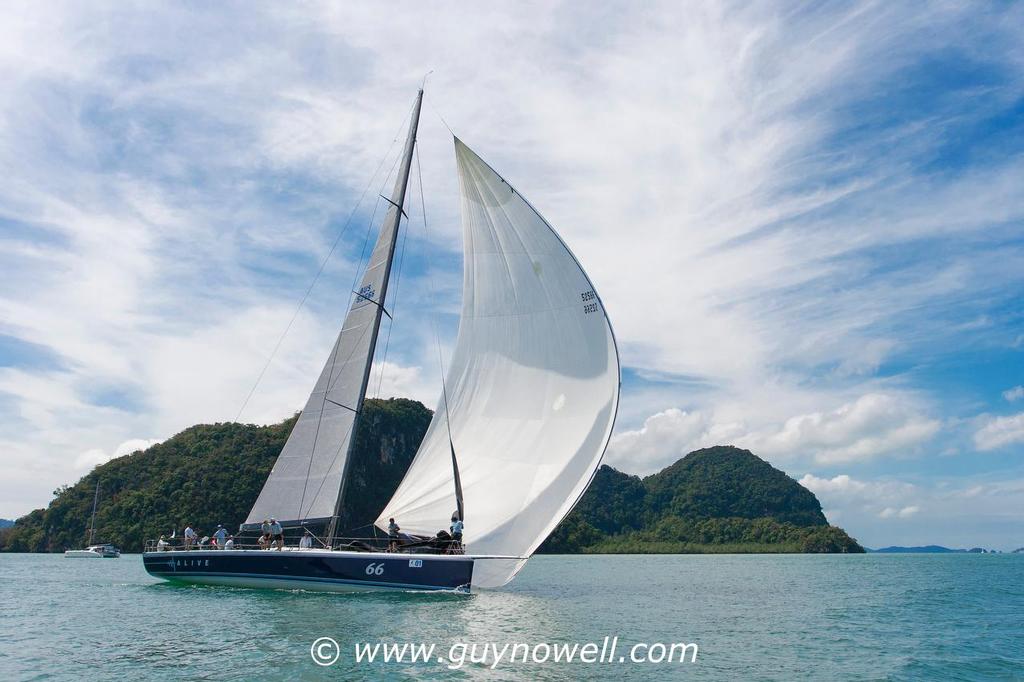 Alive enjoys the Langkawi scenery. Royal Langkawi International Regatta 2016. photo copyright Guy Nowell http://www.guynowell.com taken at  and featuring the  class