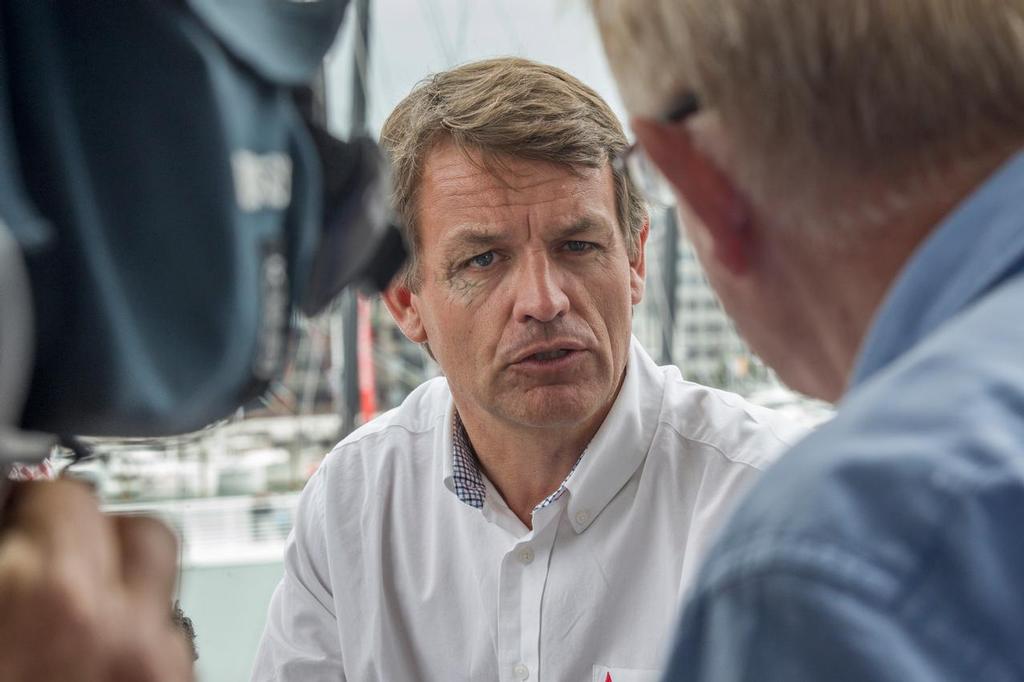 March 09, 2015.Volvo Ocean Race CEO Knut Frostad faces the world’s media in Auckland after the report into the Team Vestas Wind grounding was announced. © Volvo Ocean Race http://www.volvooceanrace.com