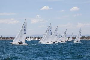 Shortly after the start and the traditional Etchells left/right split becomes obvious. - 2016 Etchells Australian Championship photo copyright  John Curnow taken at  and featuring the  class