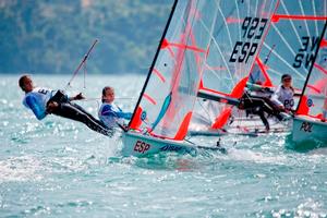 Spain 29er girls - 2015 ISAF Youth Sailing World Championship photo copyright Christophe Launay taken at  and featuring the  class