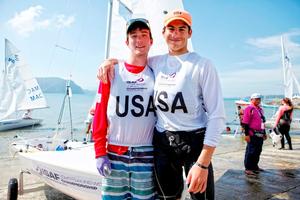 Will Logue and Bram Brakman(USA) - 2015 ISAF Youth Sailing World Championship photo copyright Christophe Launay taken at  and featuring the  class