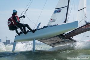 Fleet in action - 2016 Nacra 17 World Championships photo copyright Laurens Morel taken at  and featuring the  class