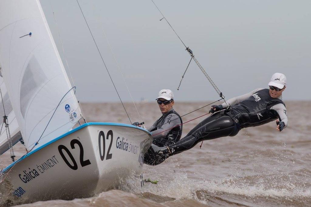 A focussed Aleh and Powrie moved up two places on the leaderboard with just the medal race to sail - 2016 470 Worlds - Day 5, Argentina © Matias Capizzano http://www.capizzano.com