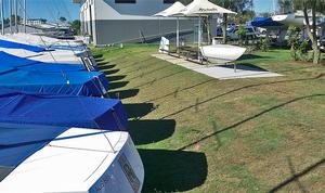 What better use for a broken boat? - 2016 Brisbane Etchells Winter Championship photo copyright Event Media taken at  and featuring the  class