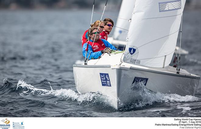 Sonar Norway - 2016 Sailing World Cup - Hyeres © Pedro Martinez / Sailing Energy http://www.sailingenergy.com/