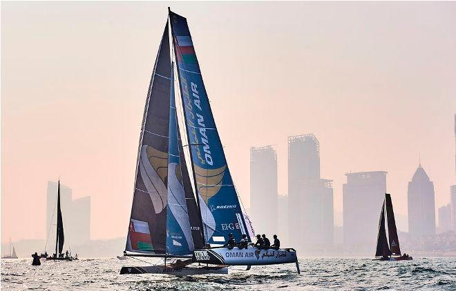 Oman Air shot up into third position on the Act leaderboard after five races on the second day in Qingdao, China © Aitor Alcalde Colomer