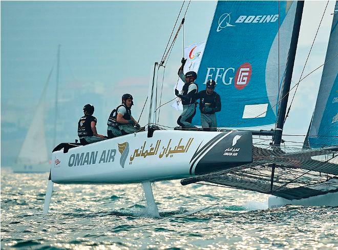 Oman Air jumped in to second position on the Act leaderboard at the end of day three in Qingdao, China © Aitor Alcalde Colomer