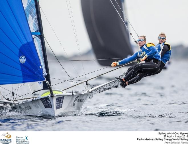 Ericson and Klinga - 2016 Sailing World Cup Hyeres ©  Jesus Renedo / Sailing Energy http://www.sailingenergy.com/