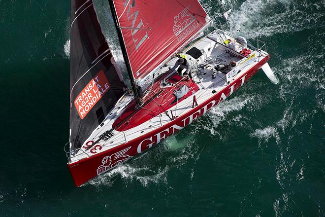 Nicolas Lunven and Gildas Mahé onboard Generali take second place © Alexis Courcoux